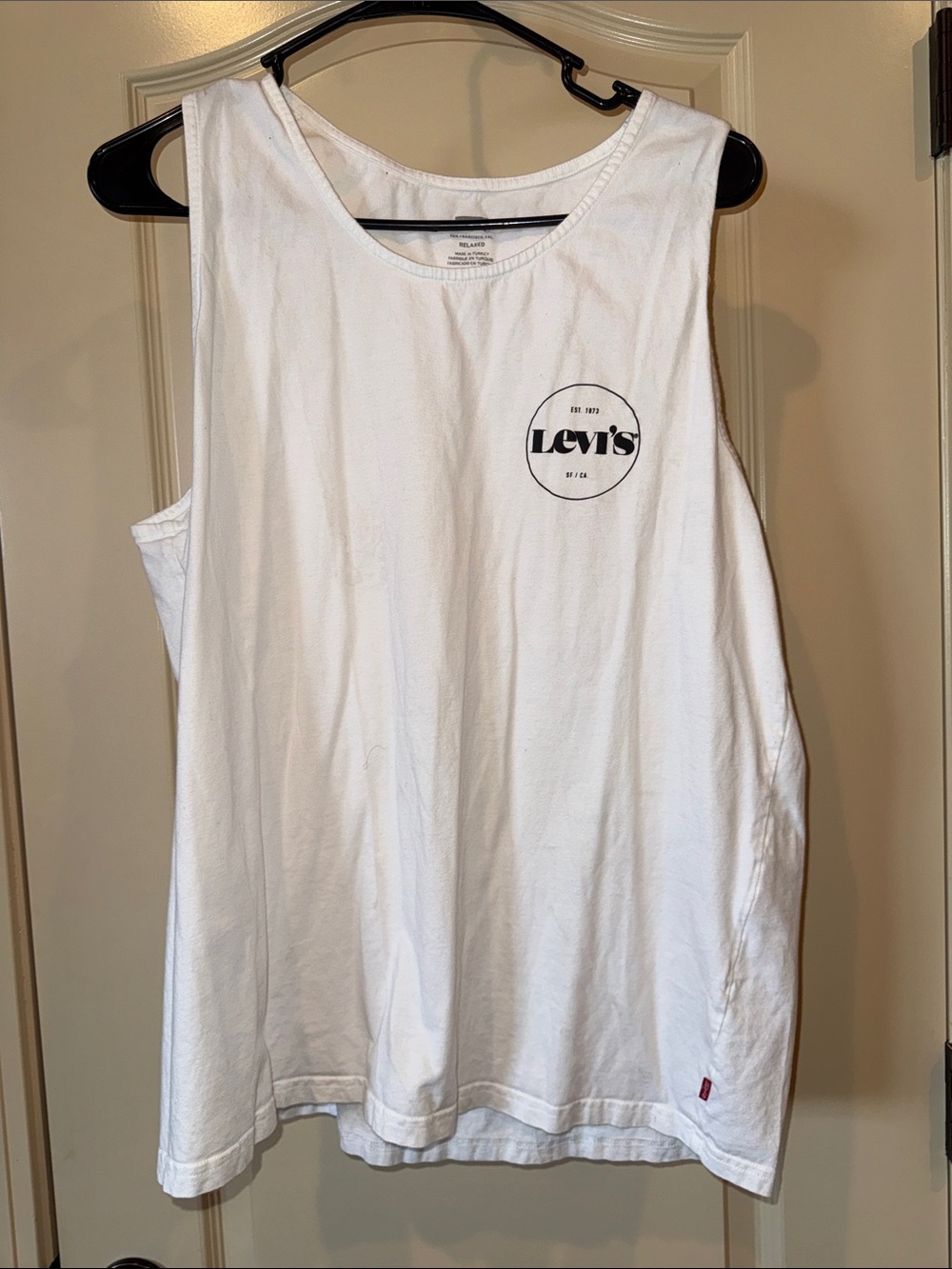 Levi's White Tank with Black Logo